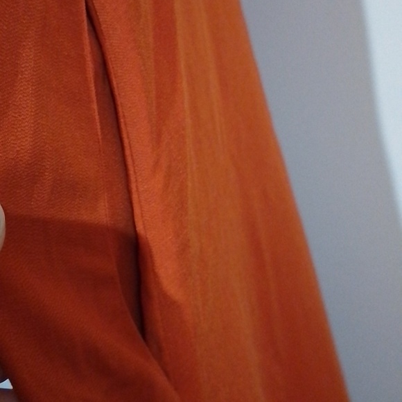 D2 Oak + Fort S sleeveless rust orange maxi dress with pockets - Picture 3 of 7